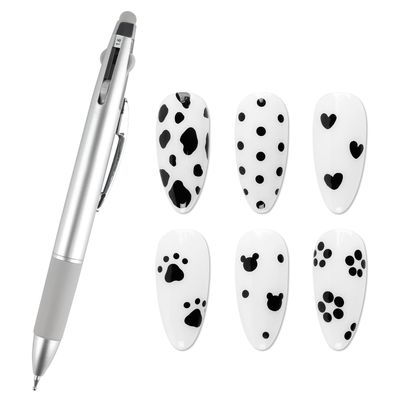 ANGNYA Dotting Tool Nail Art, 4-IN-1 Ballpoint Pen Design Nail Dotting Tool for Painting, Nail Tools for Nail Art