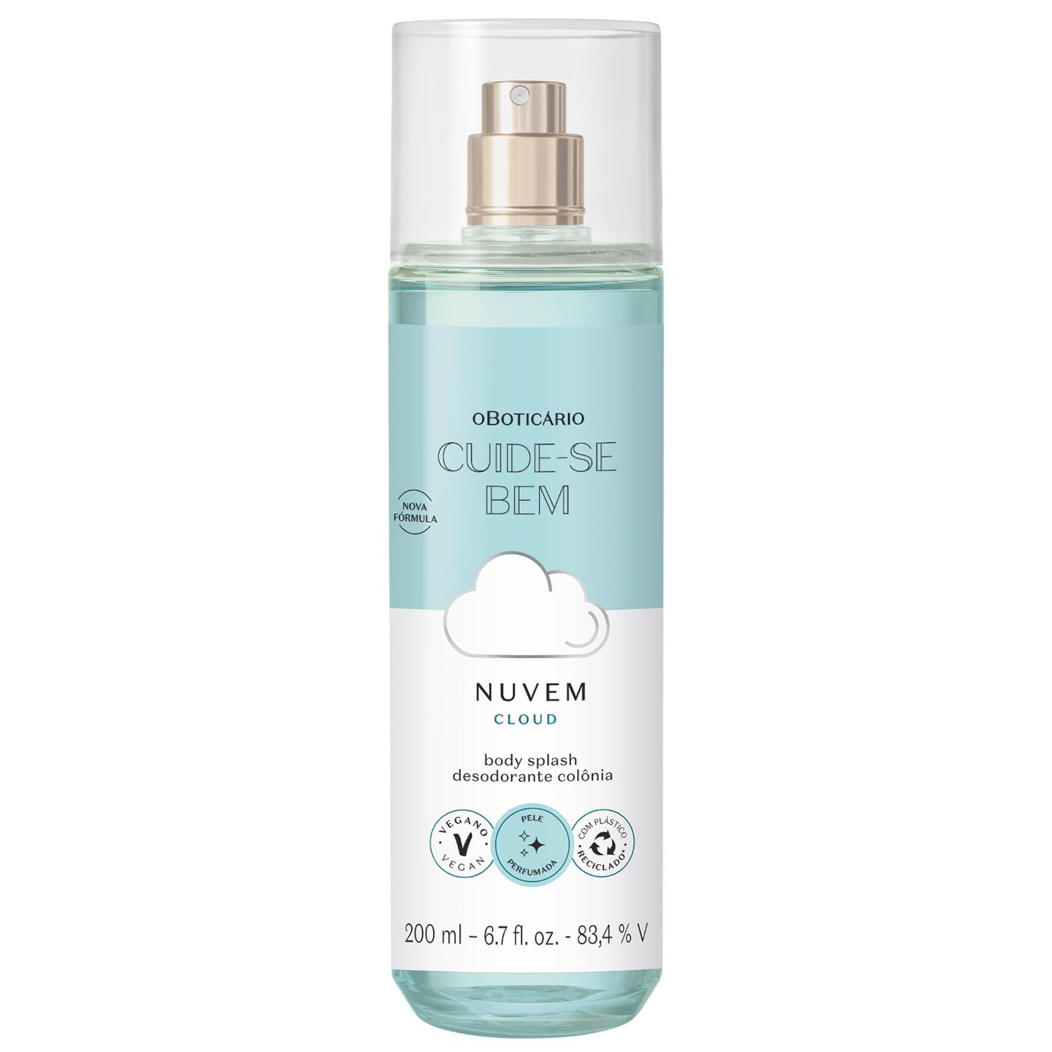 O Boticrio Cuide-se Bem Cloud Body Splash, Refreshing and Hydrating Fragrance Mist, 6.7 Ounce (200ml)