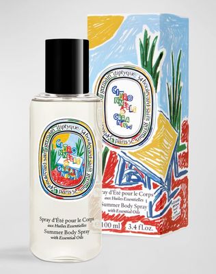 Diptyque Citronnelle and Geranium Body Spray, 3.4 oz, Clear