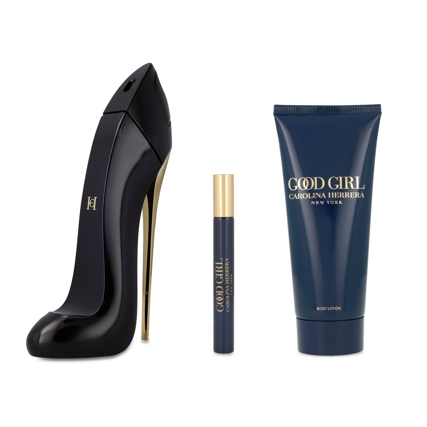 Carolina Herrera Good Girl 3-Piece Set for Women (2.7 Oz Eau De Parfum Spray 3.4 Oz Body Lotion 0.33 Oz Travel Spray)