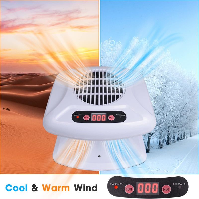 Air Nail Dryer with Automatic Sensor, 300W Timing Nail Fan Blow Dryer for Both Hands and Feet, Warm &amp; Cool Wind Blower for Regular Nail Polish, Home and Salon Use No Harmful (Light Blue)
