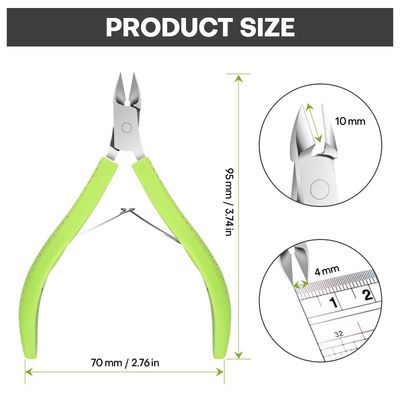 TEAORB Cuticle Trimmer, Professional Nail Cuticle Cutter, Stainless Steel Cuticle Remover Nippers with Non-Slip Silicone Handle, Manicure Tools for Nail CareCuticle Clipper for Nails Dead Skin.