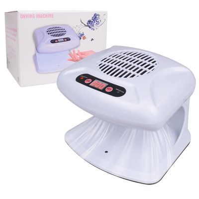 Air Nail Dryer with Automatic Sensor, 300W Timing Nail Fan Blow Dryer for Both Hands and Feet, Warm &amp; Cool Wind Blower for Regular Nail Polish, Home and Salon Use No Harmful (Light Blue)