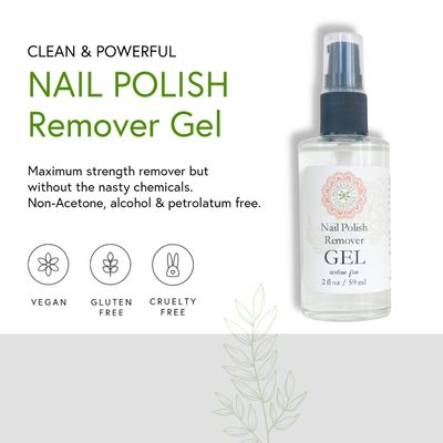 Honeybee Gardens Acetone-Free Nail Polish Remover Gel, With Horsetail Extract, Botanically Enriched, Eco-Friendly, 2 fl oz