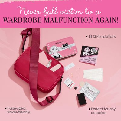 Hollywood Fashion Secrets Style Emergency Kit, Your Compact, On-The-Go Wardrobe Savior, 14 Piece Set
