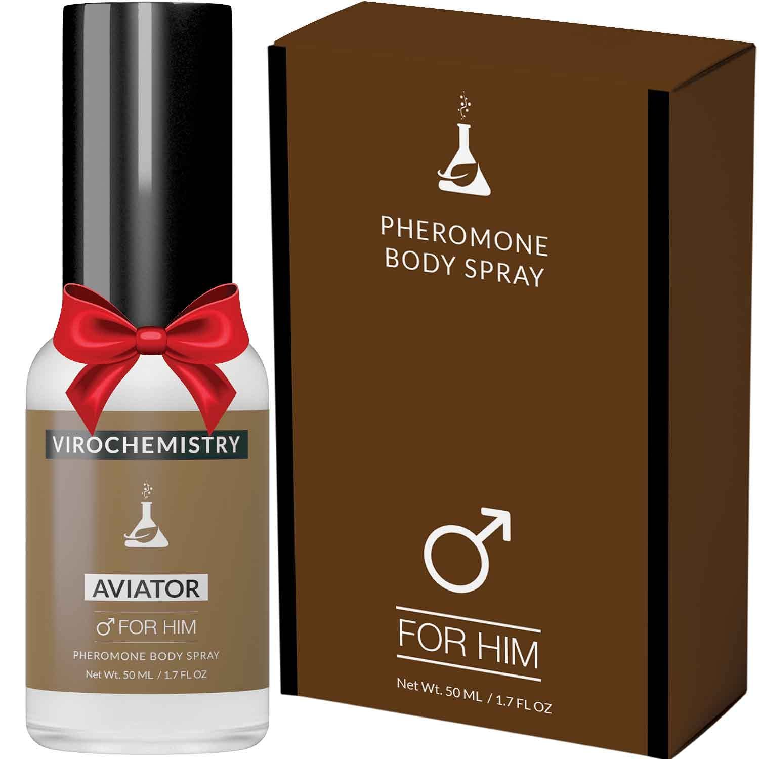 VIROCHEMISTRY Pheromones to Attract Women for Men (Aviator) Body Spray - Bold, Extra Strength Human Pheromones Fragrance Body Spray - 50ml (Human Grade Pheromones to Attract Women)