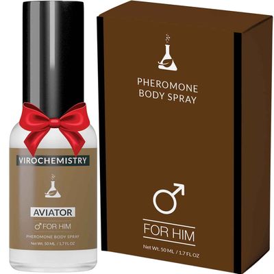 VIROCHEMISTRY Pheromones to Attract Women for Men (Aviator) Body Spray - Bold, Extra Strength Human Pheromones Fragrance Body Spray - 50ml (Human Grade Pheromones to Attract Women)