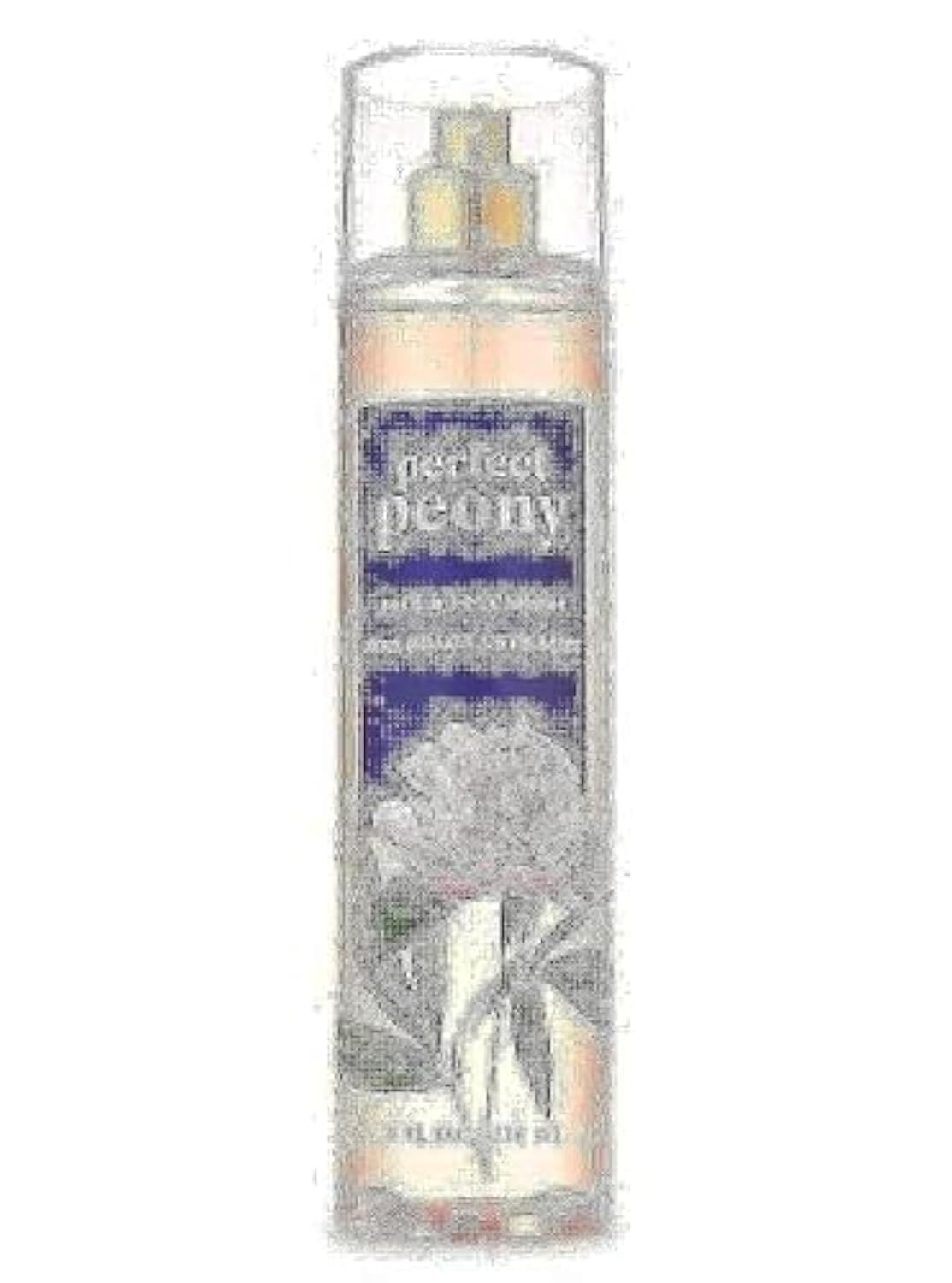 Bath and Body Works Perfect Peony Fine Fragrance Mist 8 Ounce Blue Pink Bottle 2020