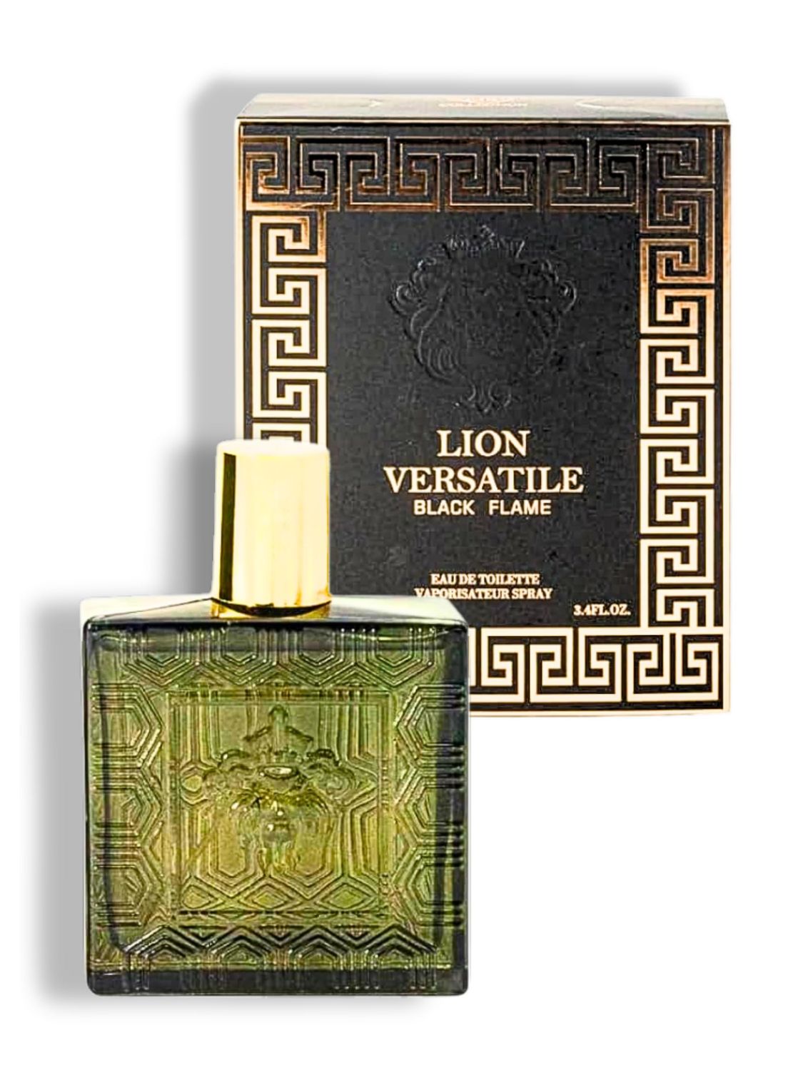 LION VERSATILE BLACK FLAME COLOGNE EAU DE TOILETTE FOR MEN 3.4 FL. Oz. Oriental Woody fragrance for men.