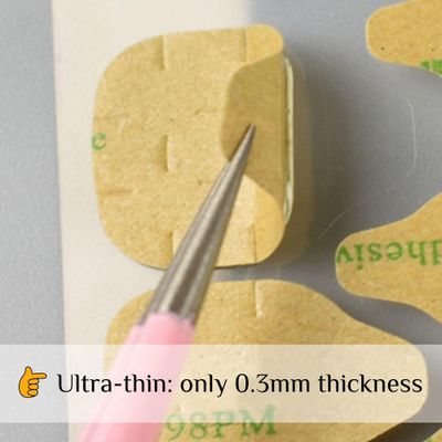 Wsiliana 480 Pcs Press on Jelly Glue Tabs Transparent Strong Sticky Double Sided Nail Adhesive Waterproof Breathable Large Size 20 Sheets Nail Glue Stickers (2-Large Size)