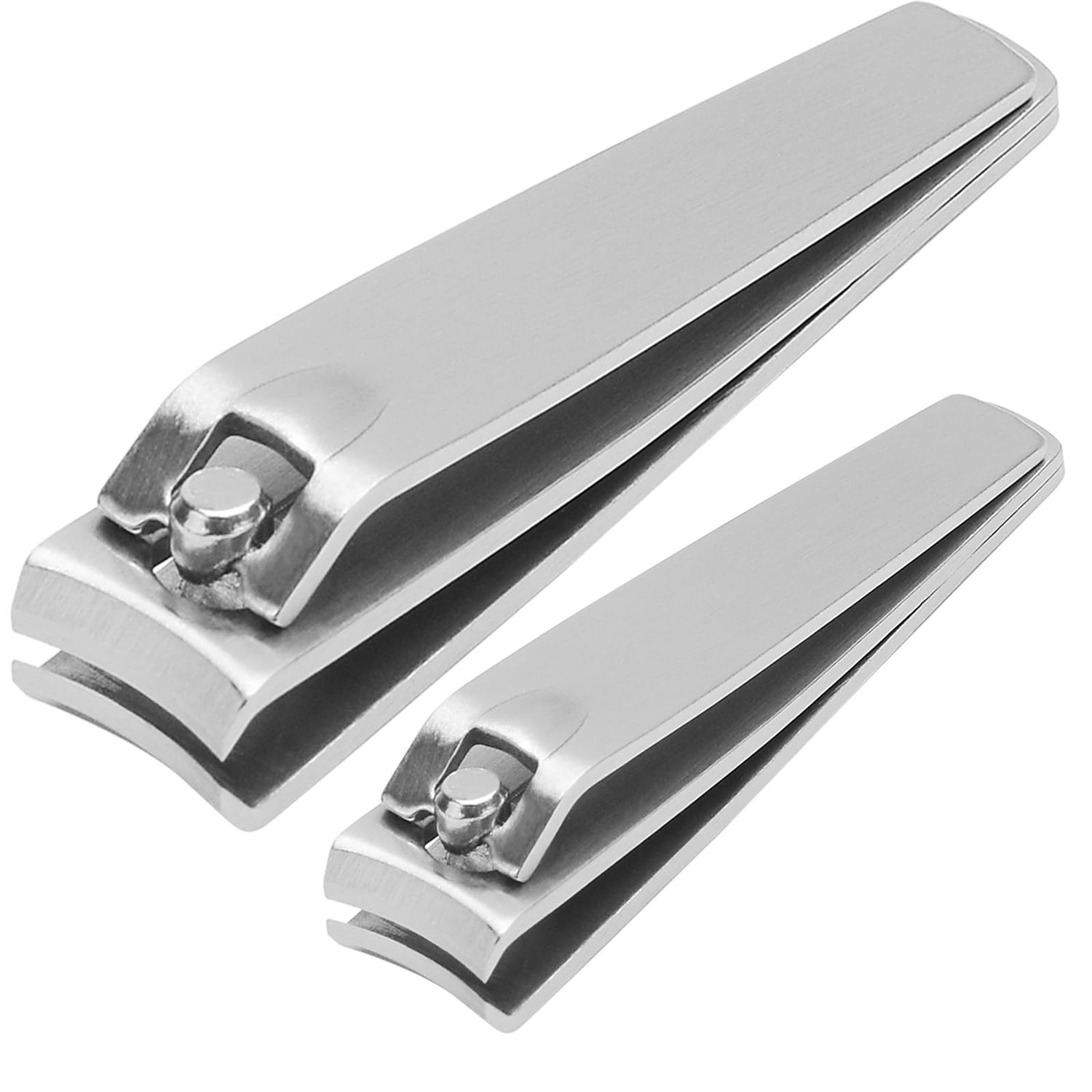 firiKer Nail Clippers Set,Sturdy Stainless Steel Ingrown Toenail and Fingernail Clipper Cutters with Sharp Curved Blades,Nail Clippers for Men Women(Silver)