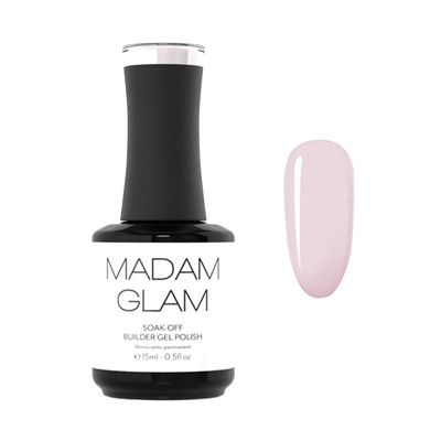 Madam Glam - Hema-Free Soak-Off Builder Gel - Sheer Pink - 15ml 0.5 fl/oz - UV/LED lamp compatible - Chip-Free, Long-Lasting - Vegan, Cruelty-Free