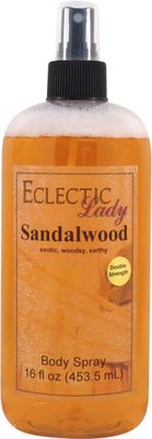 Eclectic Lady Sandalwood Body Spray, Double Strength, 16 ounces, Body Mist for Women with Clean, Light &amp; Gentle Fragrance, Cologne with Soft, Subtle Aroma For Daily Use