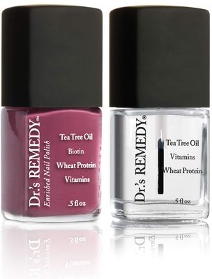 Dr.s Remedy Enriched Nail Polish, Brave Berry With Base Coat Set 0.5 Fluid Oz Each