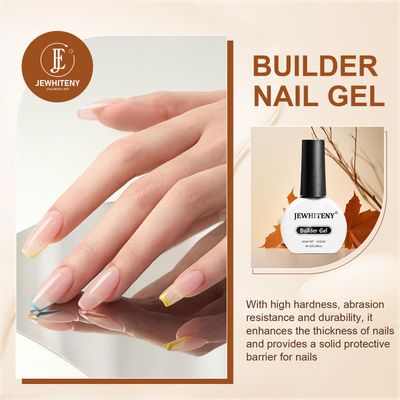 JEWHITENY 10ML Builder Gel - Clear Nail Extension, Strengthener, Long Lasting, High Effects Nail Art Design Manicure