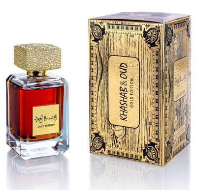 ARABIYAT Khashab &amp; Oud Eau de Parfum - 100ml Arabic Spray for Men and Women, Luxury Gold Edition