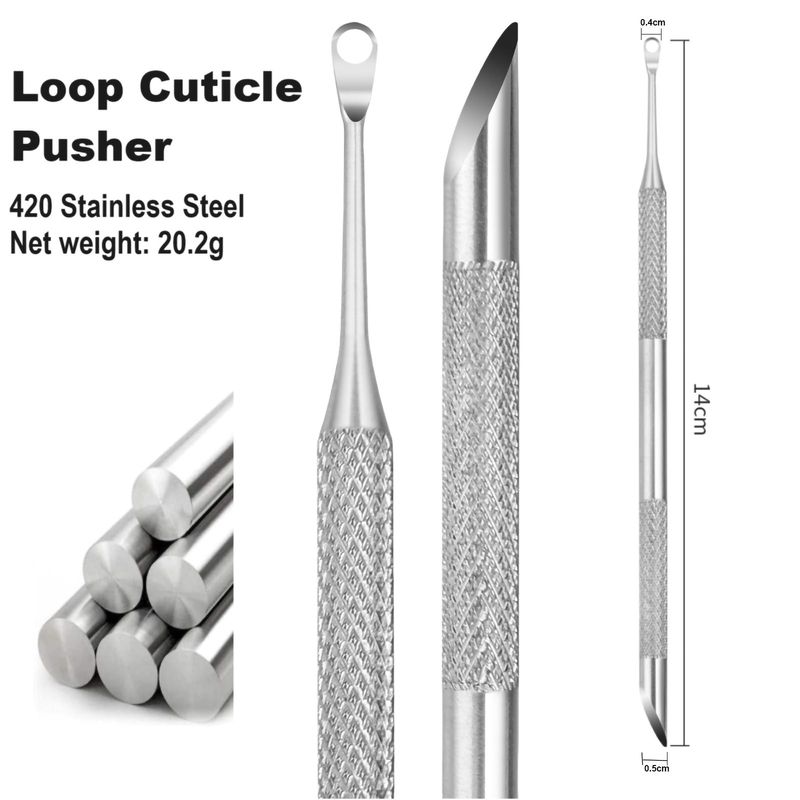 HaimiLiya Pre-treatment Cuticle Pusher, Russian Prep Nail Pushers, Dual Ended Cuticle Remover with 100/180 Grit Sandpaper Sheets, Nail Care for Manicure Pedicure Nail Art