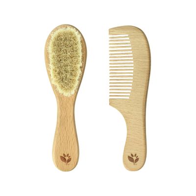green sprouts Baby Brush &amp; Comb Set | Gently grooms babys hair | Made of natural wood and bristles