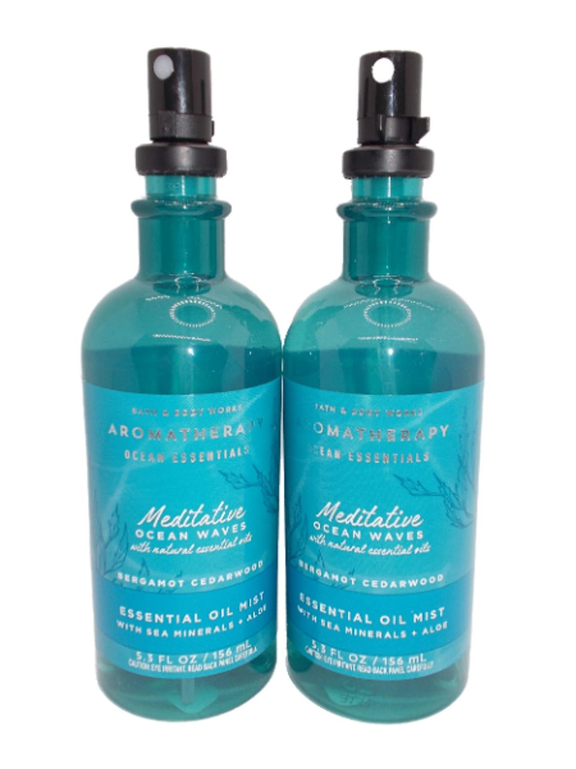 Bath and Body Works Ocean Waves Bergamot Cedarwood Essential Oil Mist Set