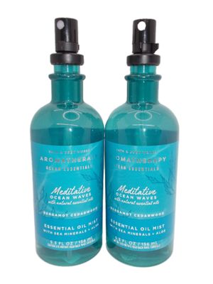 Bath and Body Works Ocean Waves Bergamot Cedarwood Essential Oil Mist Set