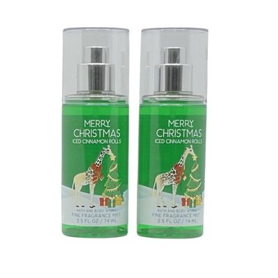 Bath &amp; Body Works Travel Size Fragrance Mist, 2.5oz Each, Pack of 2 (Iced Cinnamon Rolls)
