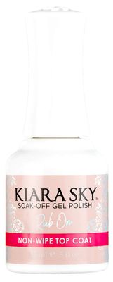 KIARA SKY Professional Nails LED UV Soak Off Rub On Non Wipe Gel Top Coat for Nails.