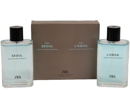Zara Man Seoul 532-8 Sinsa Dong Gangnam-Gu Lisboa Colombo Avenida Do Colegio Cologne for Men Fragrance Set EDT Eau De Toilette 2x 90 ML (3.0 FL OZ)