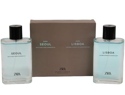 Zara Man Seoul 532-8 Sinsa Dong Gangnam-Gu Lisboa Colombo Avenida Do Colegio Cologne for Men Fragrance Set EDT Eau De Toilette 2x 90 ML (3.0 FL OZ)