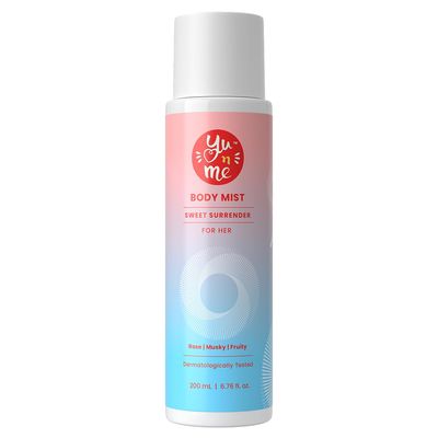 Yu n Me Sweet Surrender Body Mist for Women Long Lasting Fragrance With Rose, Musky, Fruity Notes Skin Friendly Dermatologically Tested 200ml