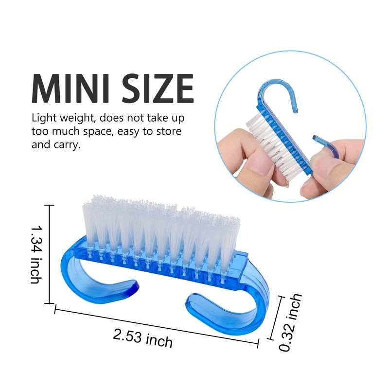 4 Pack Handle Grip Nail Brushes, Colorful Mini Fingernail Brush, Hand Scrub Cleaning Brushes for Nails and Toes, for Women Men