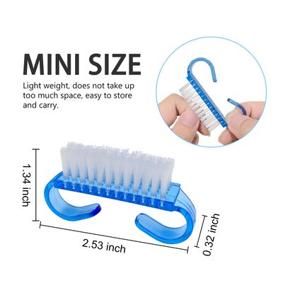 4 Pack Handle Grip Nail Brushes, Colorful Mini Fingernail Brush, Hand Scrub Cleaning Brushes for Nails and Toes, for Women Men