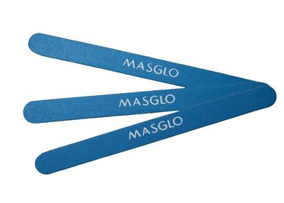 MASGLO Masglo Professional Nail File - Emery Boards for Nails - Nail Files for Natural Nails - Single-coloured, 3 Count, Metal, Fine Grit (120-180)