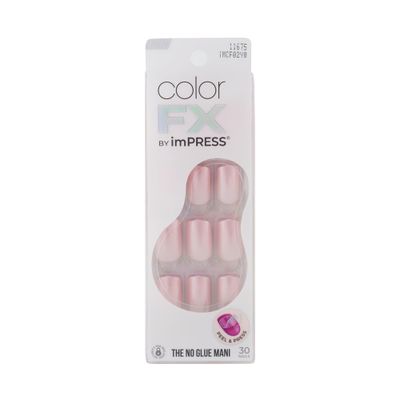 KISS imPRESS Color FX No Glue Mani 30 Pcs Press On Nails, Medium False Nails, Metallic Chrome &amp; Cat Eye, Peel &amp; Press, Hassle-Free Removal, Includes Manicure Stick, Prep Pad &amp; File (Stay, Medium)