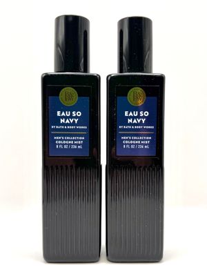 Bath and Body Work Eau So Navy Mens Cologne Mist, Fresh Ginger &amp; Cedarwood, 8 fl oz