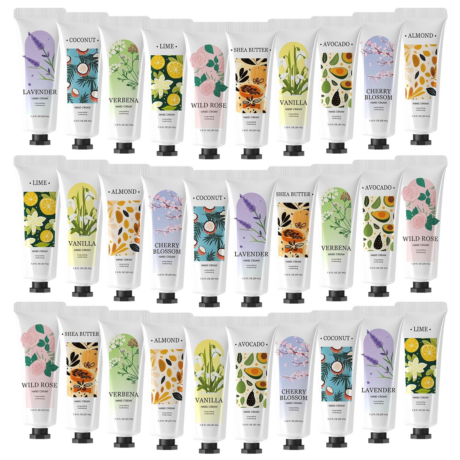 BODY &amp; EARTH 30 Pack Hand Lotion Travel Size - Hand Cream with Shea Butter and Natural Plant-Based Scents, Gifts for Women - Mothers Day, Birthday, Nurse Appreciation, Bridesmaid Gifts