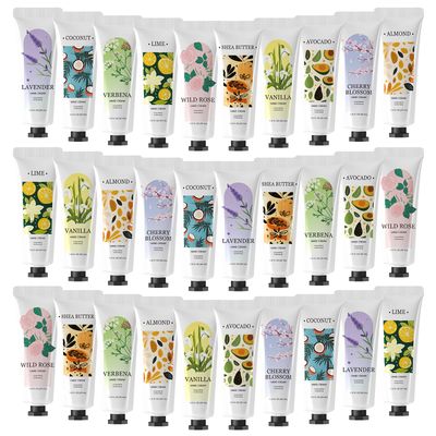 BODY &amp; EARTH 30 Pack Hand Lotion Travel Size - Hand Cream with Shea Butter and Natural Plant-Based Scents, Gifts for Women - Mothers Day, Birthday, Nurse Appreciation, Bridesmaid Gifts