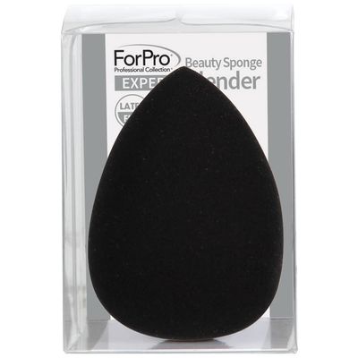 ForPro Professional Collection Expert Beauty Sponge Blender, Premium Makeup Sponge, Latex-Free, 100 Vegan &amp; Cruelty-Free, Black