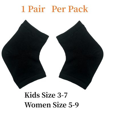 Gel Heel Sports Sock for Kids with Heel Discomfort Severs Plantar Fasciitis Heel Pain (1 Pair Kids 3-7 Women 5-9)
