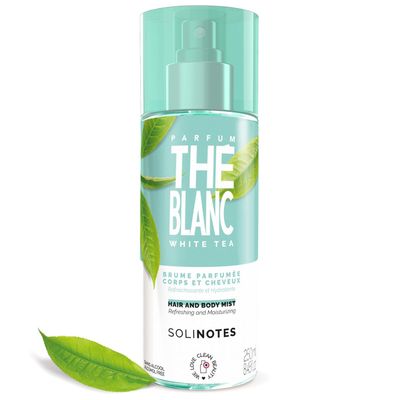 Solinotes White Tea Body Mist - Alcohol-Free, Long-Lasting Fragrance Spray with Bergamot,Cardamom, Sage, Osmanthus, &amp; White Musk - Clean, Cruelty-Free Hair &amp; Body Perfume Spray for Women (8.45 Fl Oz)