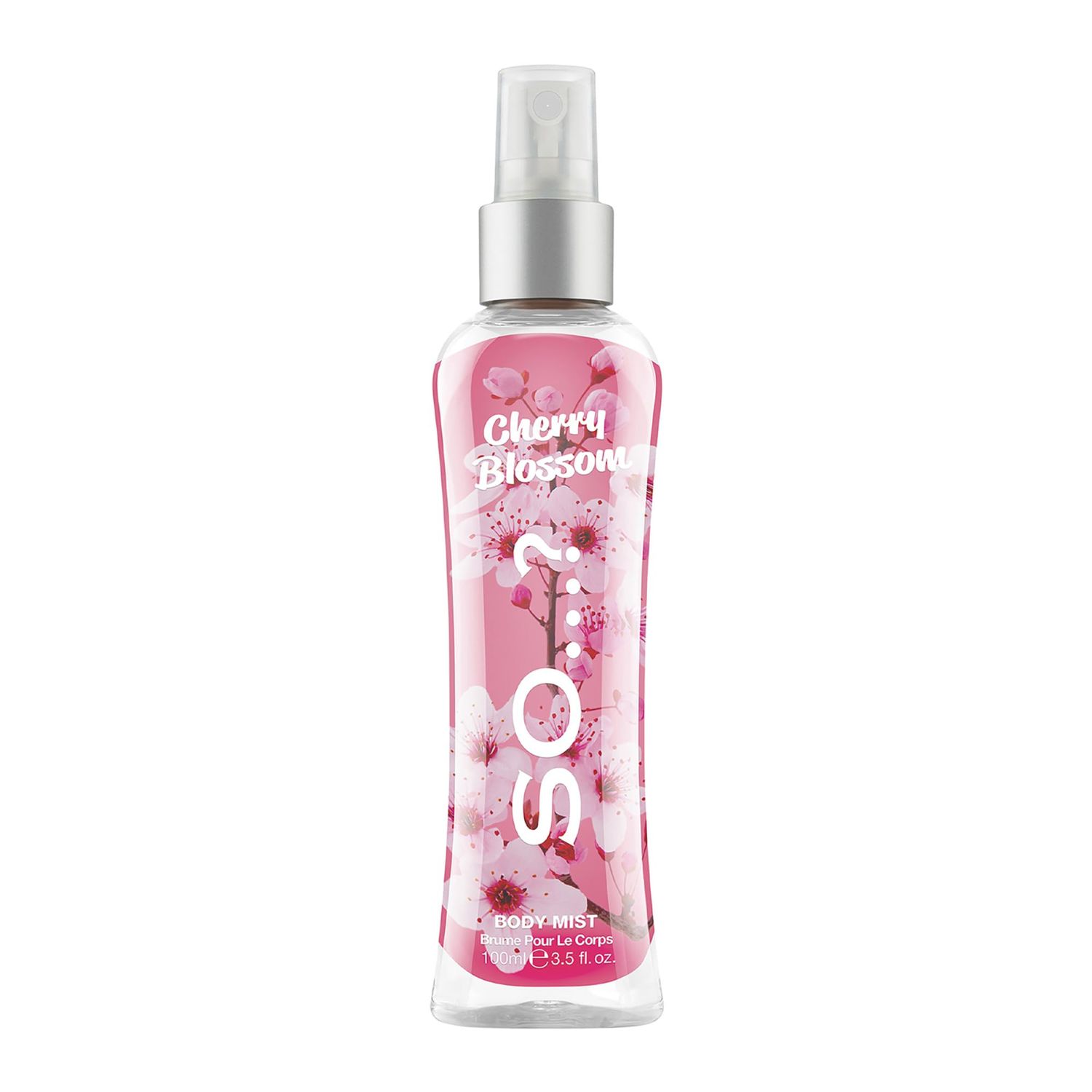So? Cherry Blossom Body Mist Floral Perfume - Peach, Rose, Cedarwood Notes - Ideal Body Spray Gifts for Women - 3.5 oz