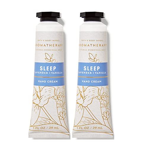 Bath &amp; Body Works Lavender Vanilla Hydrating Hand and Body Cream 1.0 Fluid Ounce, 2-Pack (Lavender Vanilla)