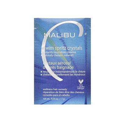 Malibu C Swim Spritz Crystals (1 Packet) - Contains Vitamin C to Eliminate Chlorine from Skin &amp; Hair Post Swim - Non-Irritating Chlorine Neutralizer for Hair Skin