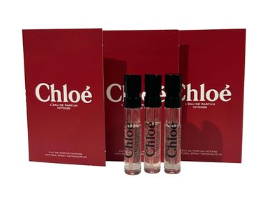 Chloe Leau De Parfum Intense Sample Perfume WOMEN Spray 1.2 ml / 0.04 oz - set of 3