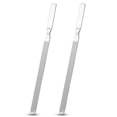 Toenail Files for Thick Nails, 4 Sides Heavy Duty Toe Nail File for Thick Toenails, Stainless Steel 7 Long Filer for Men Women Seniors Dogs, Metal Fingernail Filing Durable Nail Care Tool