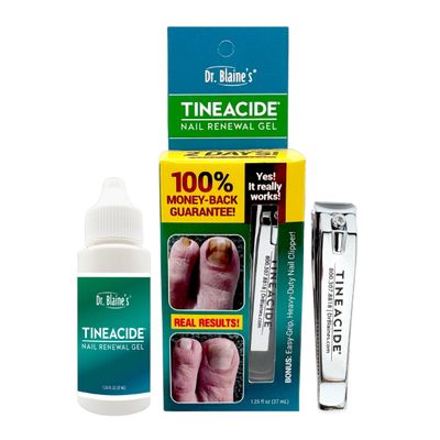 Nail Renewal Gel, Discoloration, Thick, Brittle, Cracking Nails, Clippers Included - 1.25 fl. oz.