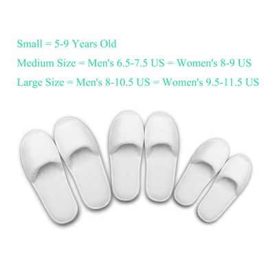 AhfuLife Spa Slippers - 5 Pairs of Disposable, Non-Slip, Closed-Toe Guest Slippers for Bedroom, Wedding, Travel &amp; House