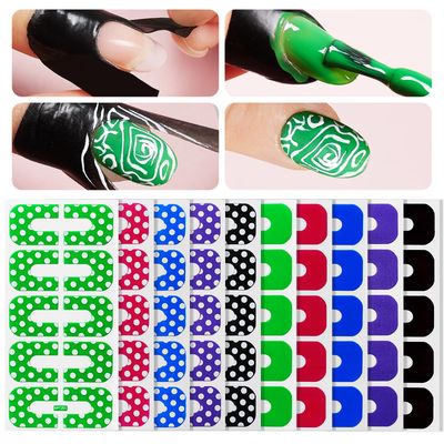 Makartt 100pcs Nail Protectors, Gel Polish Protector for Fingers Skin Cuticle, Peel Off Barrier for French Nails Tips Stickers Stamp Painting Manicure Supplies Accessories Design DIY
