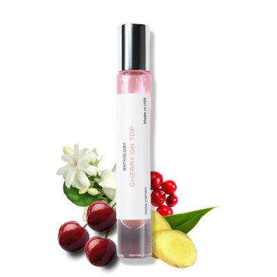 Anthology Cherry on Top Roll on Perfume Oil for Women 0.3oz 9 ML | Cherry, jasmine, Pink Pepper, musk | Alcohol-Free fragrance Rollerball