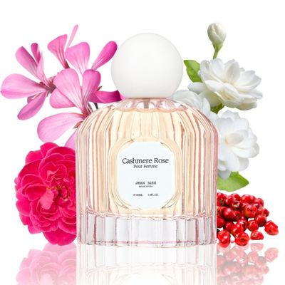 Jean Rish Cashmere Rose Perfume for Women, Eau De Parfum (3.4 Fl Oz / 100ml) with Oud, Jasmine &amp; Pink Pepper Notes - Long Lasting and Luxury Fragrance