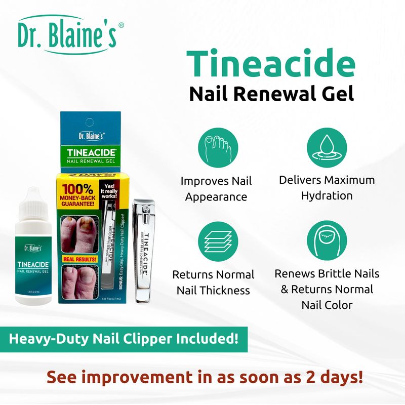Nail Renewal Gel, Discoloration, Thick, Brittle, Cracking Nails, Clippers Included - 1.25 fl. oz.